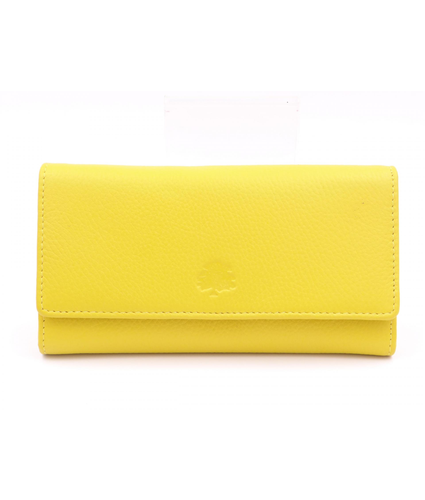 Leather Large Purse with coin Purse - Buttercup