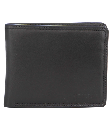 Mens RFID Black Leather Wallet