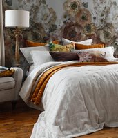 King Laundered Linen Natural Bedspread 