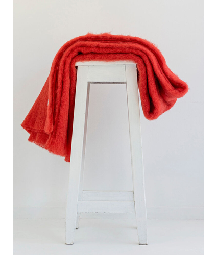 NZ Knee Mohair Throw - Hibiscus