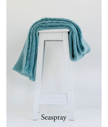 NZ Mohair Knee Throw - Seaspray