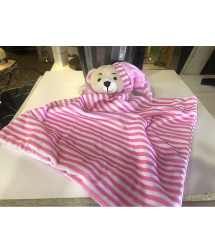 Sleepytime Bear Blanket Pink