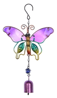 Butterfly Bell Wind Chime Purple