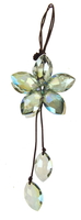 Crystal Flower Hanging Decoration Green