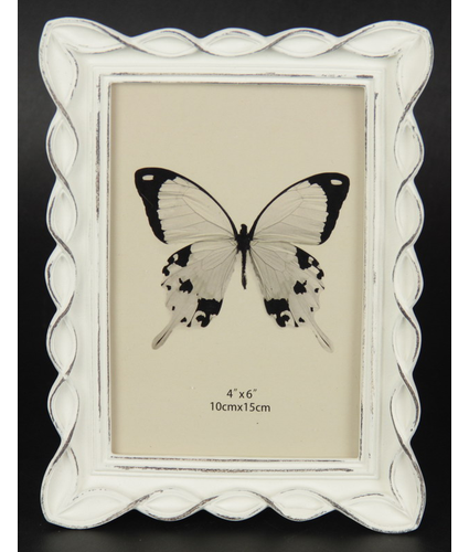 Twirl Edge Photoframe Antique White 6x4