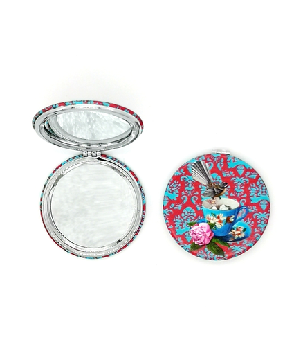 Compact Mirror Fantail Flowers