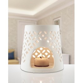 Candle 95 X 120Mm White Ceramic Oil Burner - Cone-gift-ideas-Tessa Mae's with Attitude | Gifts and Homewares | Mapua NZ