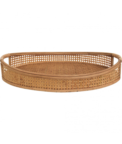 Tray Rattan Oval Natural