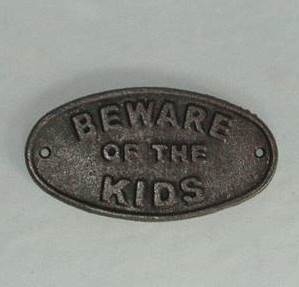 Beware Of The Kids Sign-hooks-Tessa Mae's with Attitude | Gifts and Homewares | Mapua NZ