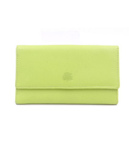 Lime Large Leather Purse 
