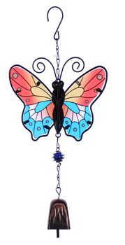 Butterfly Bell Wind Chime Orange-accessories-Tessa Mae's with Attitude | Gifts and Homewares | Mapua NZ