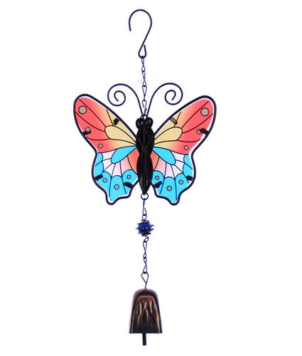 Butterfly Bell Wind Chime Orange