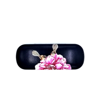 Glasses Case Fantails on Pink Bloom