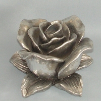 Chrome Rose Candlestick