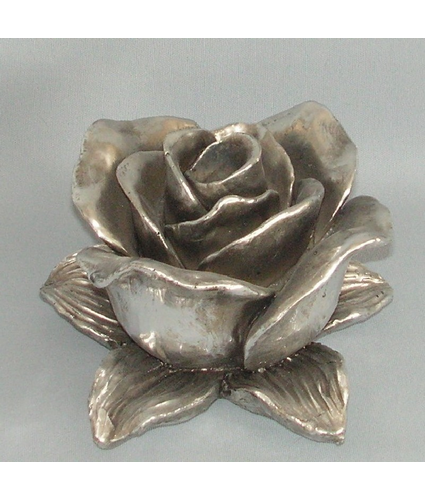 Chrome Rose Candlestick