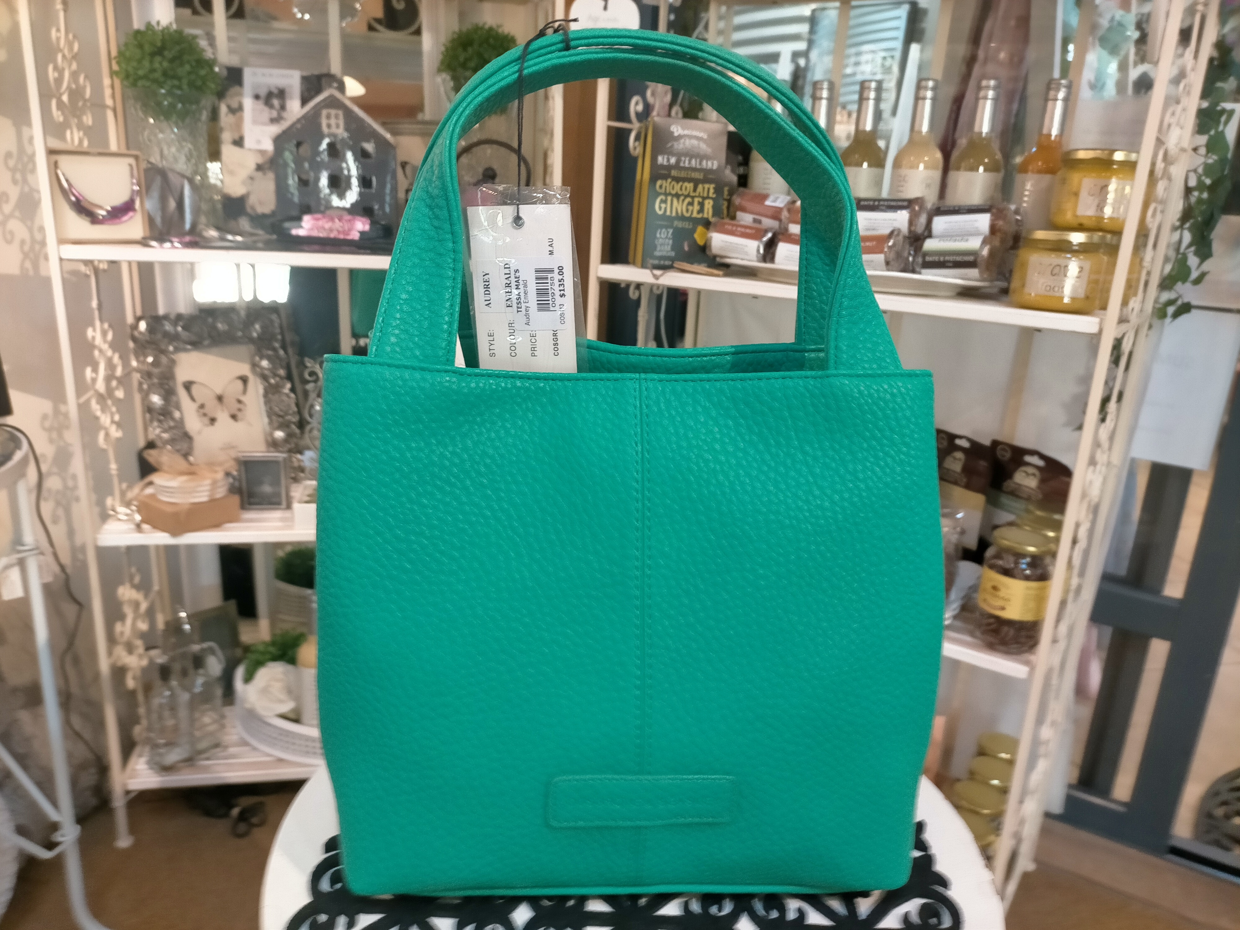 Audrey Hepburn Grab Bag Emerald - Bags-Ladies : Tessa Maes - Gifts
