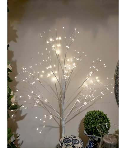 Arctic Birch Seed Light Tree 90cm