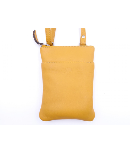 Saffron Small Pouch Cross Body Leather Bag