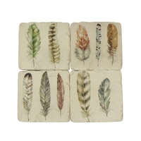 Feather Resin Coasters 