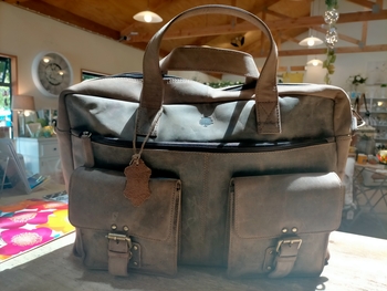 Rustic Brown Brushed Leather Bag-bags-Tessa Mae's with Attitude | Gifts and Homewares | Mapua NZ