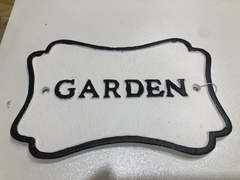 Garden Sign Cast Iron