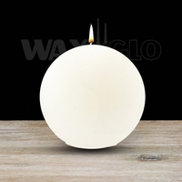 Ball Candle White 100mm 