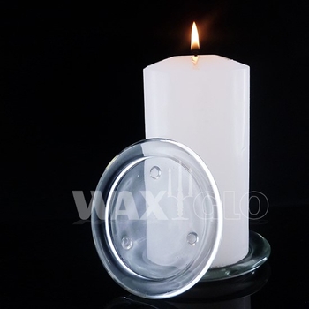 Candle Plate Glass Small 110mm-home-decor-Tessa Mae's with Attitude | Gifts and Homewares | Mapua NZ