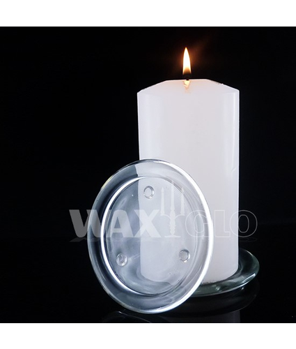 Candle Plate Glass Small