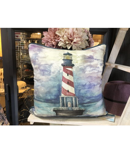 Lighthouse Sunset Cushion