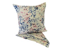 ON SALE Monet Leaves Blue Pink Cushion