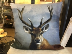 ON SALE Stag in the Mist Cushion 