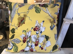 ON SALE Orchids Yellow Cushion 