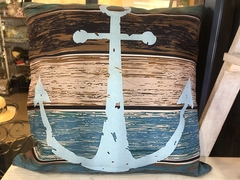 On SALE Anchor Blue Cushion 