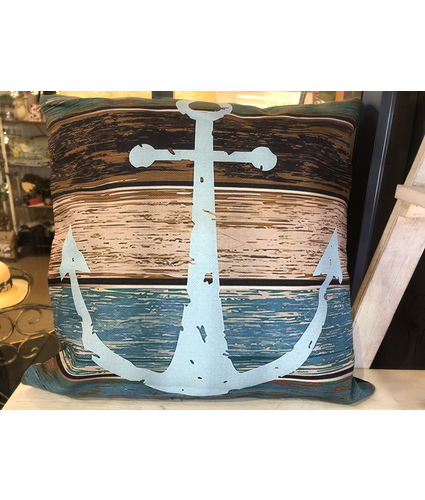 On SALE Anchor Blue Cushion 