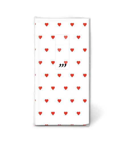 Tissues Little Red Hearts
