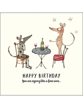 Happy Birthday You are ageing like a fine wine Card-gift-ideas-Tessa Mae's with Attitude | Gifts and Homewares | Mapua NZ