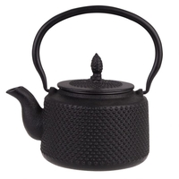 Teapot 850ml Cast iron Hobnail BLK