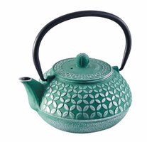 Teapot 1LTR Cast Iron Teal 7 Jewels