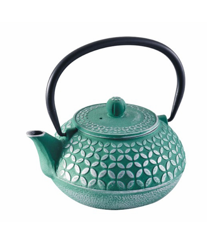 Teapot 1LTR Cast Iron Teal 7 Jewels