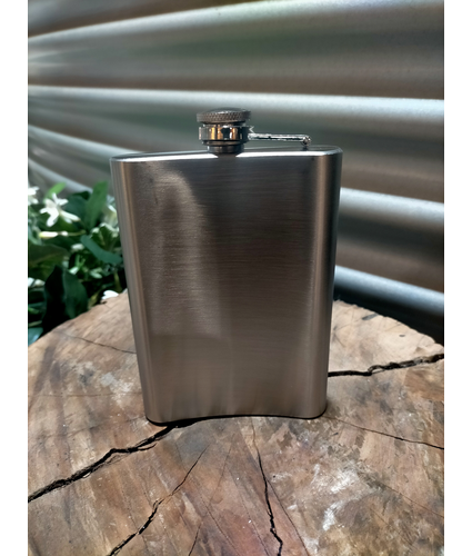 Hip Flask Satin Stainless Steel 