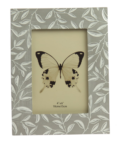  Etched Leaves Photoframe Grey