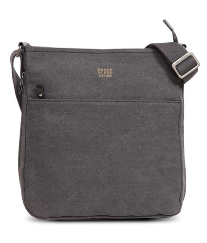 Canvas Shoulder Bag Grey Black