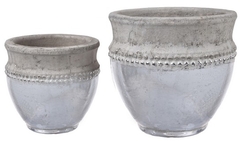 Silver and Stone Planter Small