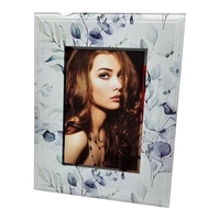 Photoframe White Blue Flowers 6x4