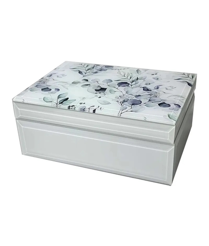 Jewellery Box Blue and White Medium