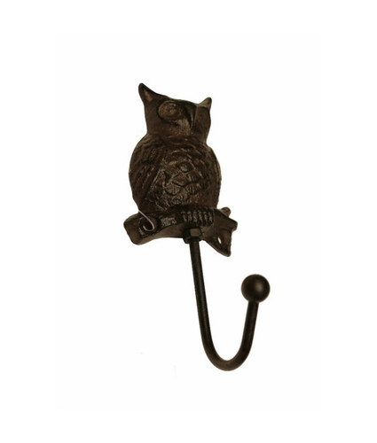 Cast Iron Owl Hook Single