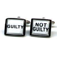 Guilty Not Guilty Cufflinks