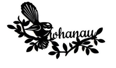 Fantail Whanau Metal Wall Art In Envelope