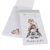 Shopping Notepad with Guinea Pig Rabbit & Mouse