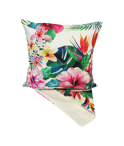 ON SALE Tropical Flowers Cushion